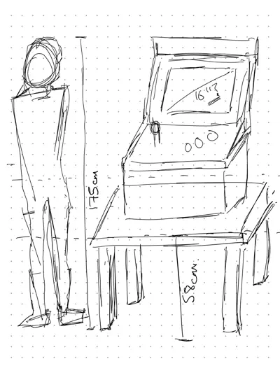 Notebook Sketch 1 - Picade and folding model