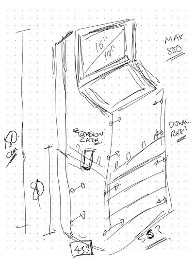 Notebook Sketch 2 - Console and folding case